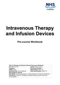 Intravenous Therapy and Infusion Devices