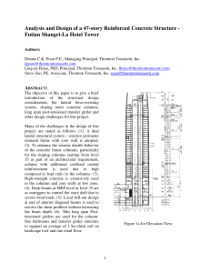 Analysis and Design of a 47-story Reinforced Concrete Structure