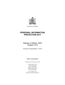 Personal Information Protection Act