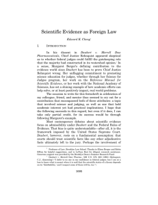 Scientific Evidence as Foreign Law