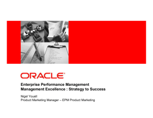 Enterprise Performance Management Management Excellence