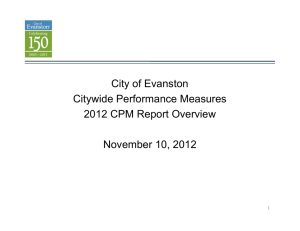 City of Evanston Citywide Performance Measures 2012 CPM Report