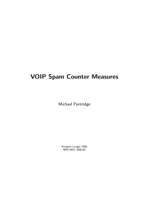 VOIP Spam Counter Measures