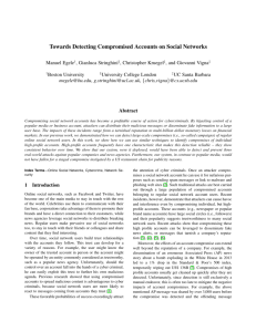 Towards Detecting Compromised Accounts on Social Networks