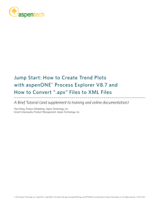 Jump Start: Creating Trend Plots with aspenONE Process Explorer