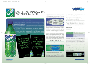 sprite - an innovative product launch