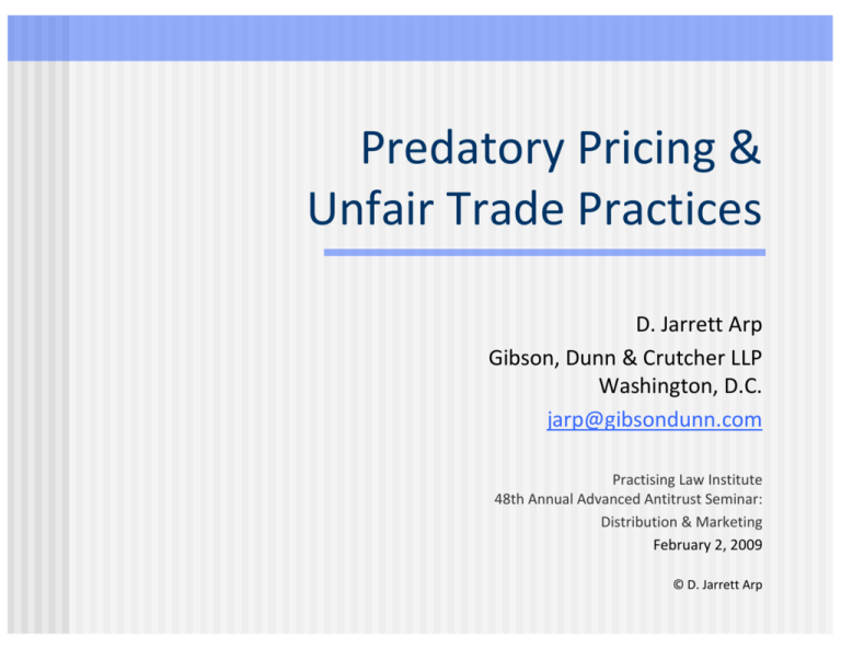 predatory pricing