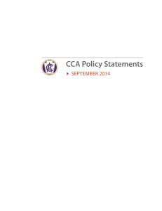 CCA Policy Statements - Canadian Construction Association