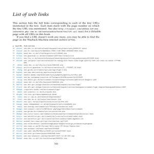 List of web links
