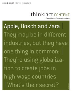 Apple, Bosch and Zara - Roland Berger Strategy Consultants