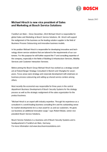 Press Release - Bosch Service Solutions