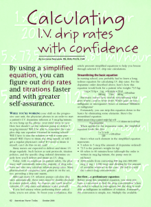 Calculating IV drip rates with confidence