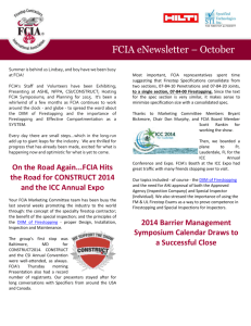FCIA eNewsletter – October
