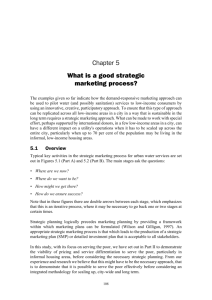 Chapter 5 What is a good strategic marketing process?