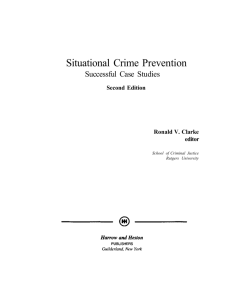 Situational Crime Prevention - Center for Problem