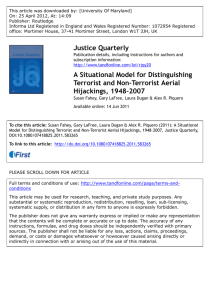 A Situational Model for Distinguishing Terrorist and Non