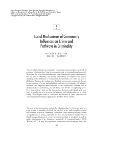 Social mechanisms of community influences on crime and pathways