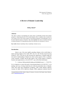 A Review of Islamic Leadership