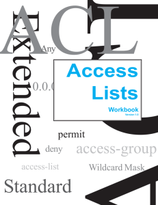 Access Lists Workbook