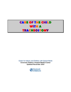 Care of the Child with a Tracheostomy