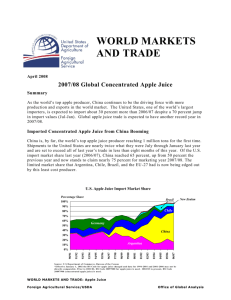 Apple Juice - USDA Economics, Statistics and Market Information