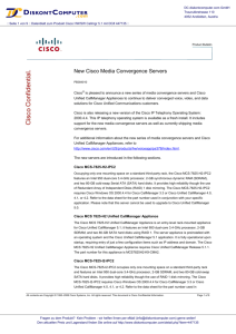 New Cisco Media Convergence Servers