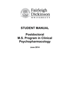 Current Student Manual - Postdoctoral MS in Clinical
