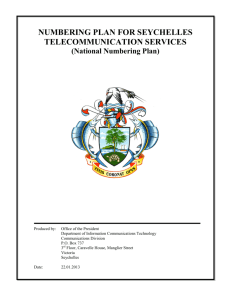 numbering plan for seychelles telecommunication services
