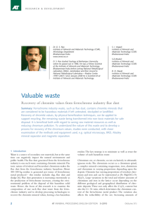 Valuable waste - Mineral Processing