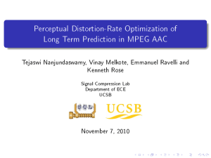 Presentation on perceptual distortion