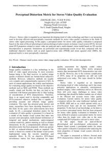 Perceptual Distortion Metric for Stereo Video Quality Evaluation