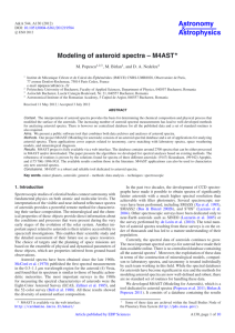 Modeling of asteroid spectra – M4AST ⋆