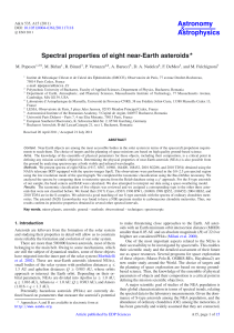 Spectral properties of eight near