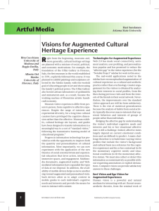 Visions for Augmented Cultural Heritage Experience