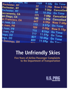 The Unfriendly Skies - US PIRG Education Fund