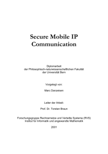 3 Security in Mobile IP - Communication and Distributed Systems