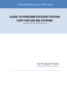 guide to perform efficient system copy for sap bw systems