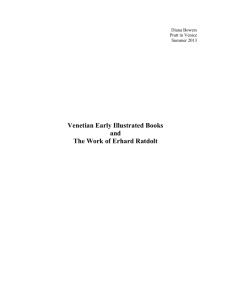 Venetian Early Illustrated Books and The Work of Erhard Ratdolt