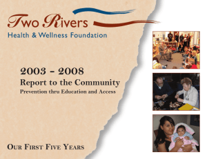 Report to the Community - Two Rivers Health & Wellness Foundation