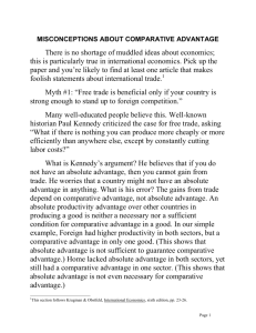 Misconceptions about Comparative Advantage