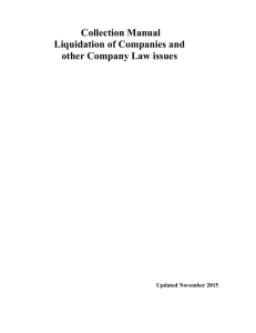 liquidation - Liquidation of Companies and other