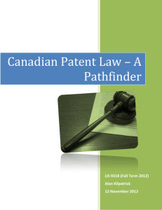 Canadian Patent Law – A Pathfinder