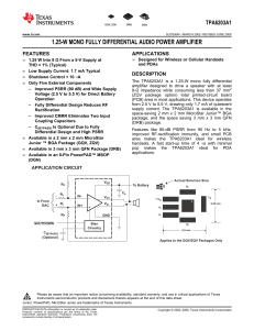 Texas Instruments TPA6203A1DGNR datasheet: pdf