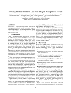 Securing Medical Research Data with a Rights Management System