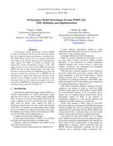 Performance Model Interchange Format (PMIF 2.0): XML Definition