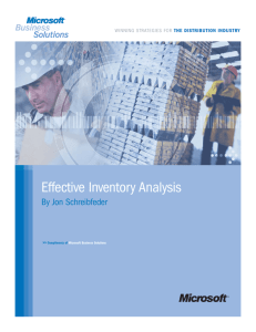 Effective Inventory Analysis