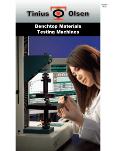 Benchtop Materials Testing Machines