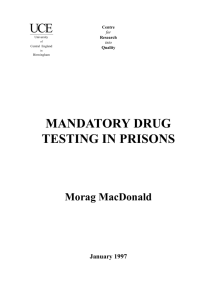 Mandatory Drug Testing in Prison