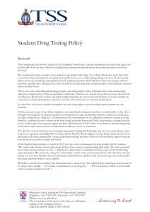 Student Drug Testing Policy
