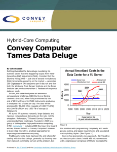 Convey Computer Tames Data Deluge